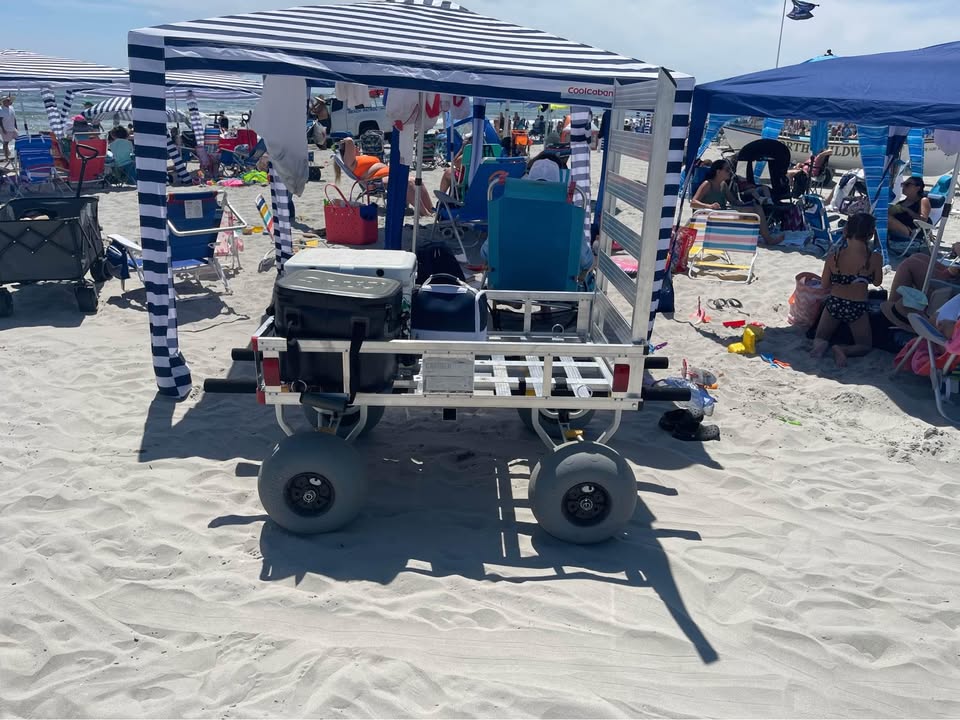 Shore Haul beach cart on the sand